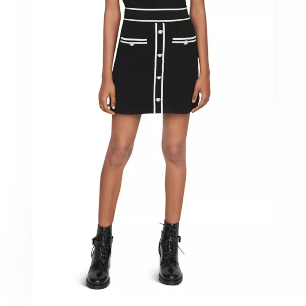 Maje Jeroma wool-blend skirt